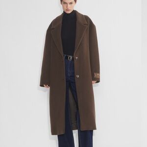 NWT Aritzia The Only Coat Wool Cashmere Burnt Cedar Size 2XS